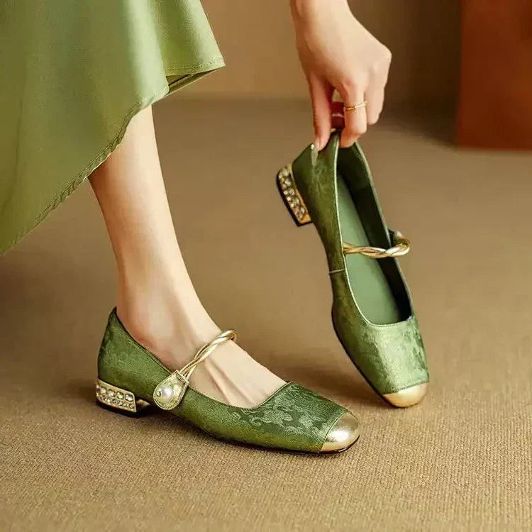 Mestelle | Elegant Women's Mary Jane Shoes with Shimmering Details