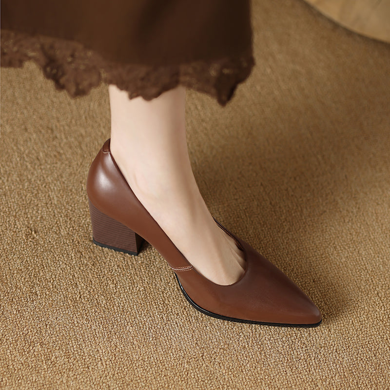 Verona | Elegant Women's Block-Heel Court Shoes