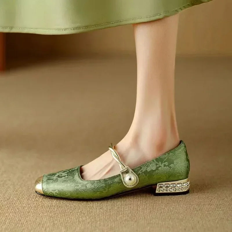 Mestelle | Elegant Women's Mary Jane Shoes with Shimmering Details