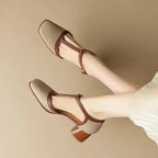Genira | Women's Mid-Heel T-Bar Shoes