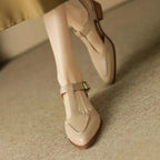 Aurenza | Women's Low-Heel Buckle Shoes