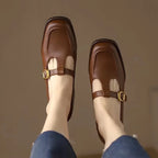 Delia | Women's Square-Toe T-Bar Mary Jane Shoes