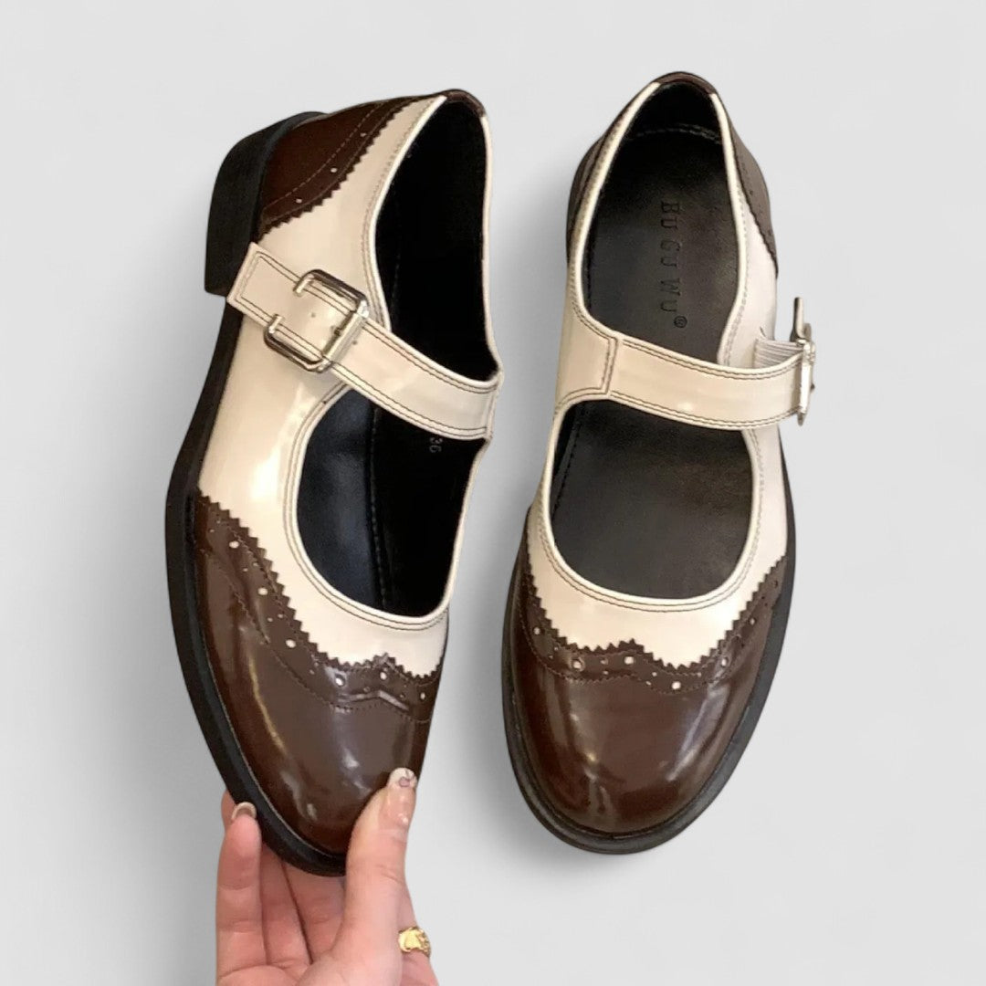 Aurenza | Women's Two-Tone Mary Jane Shoes