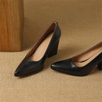 Verona | Elegant Women's Block-Heel Court Shoes