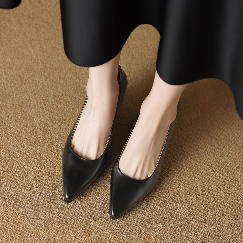 Verona | Elegant Women's Block-Heel Court Shoes