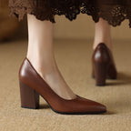 Verona | Elegant Women's Block-Heel Court Shoes