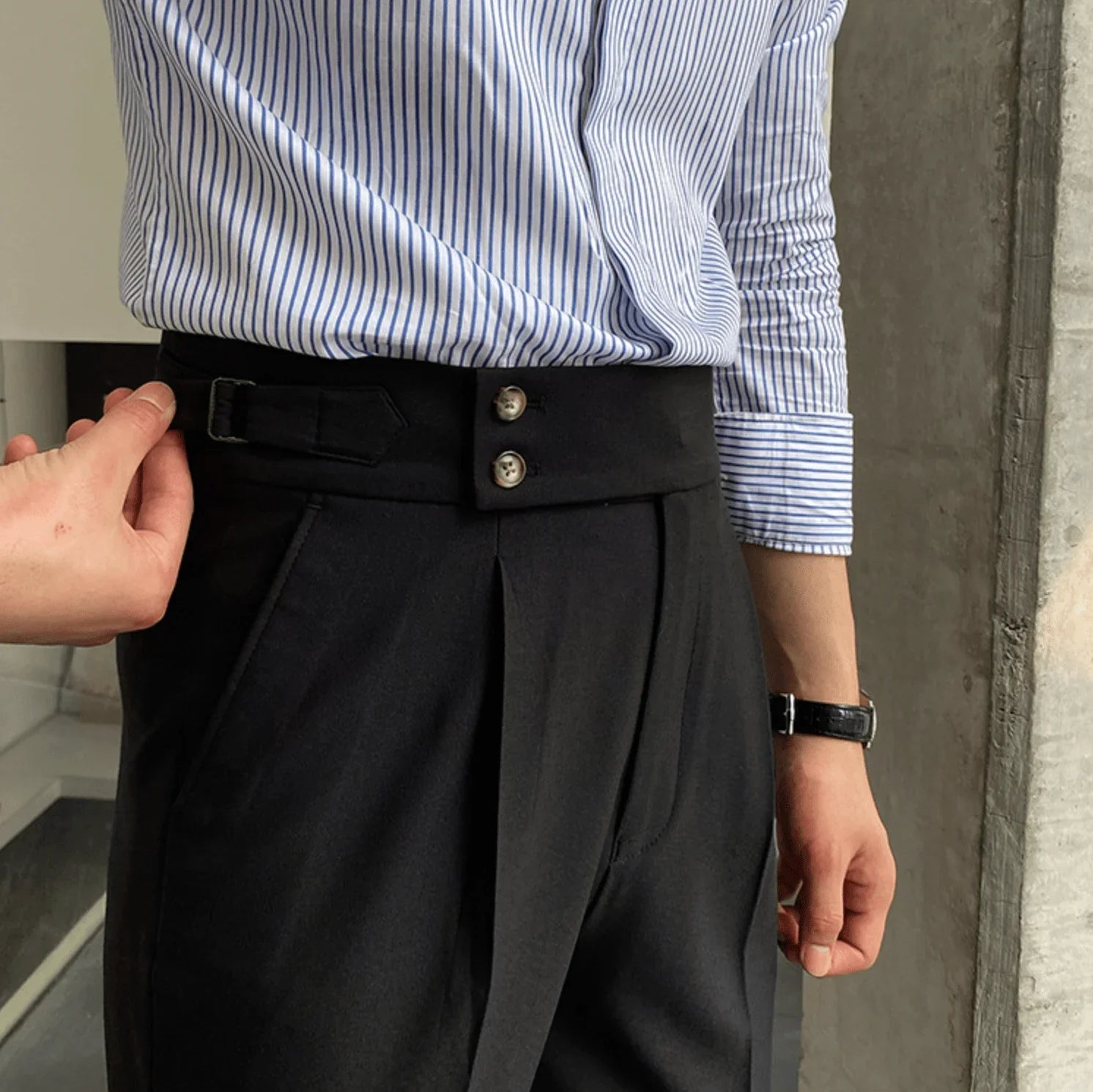 Edward | Elegant High-Waisted Trousers