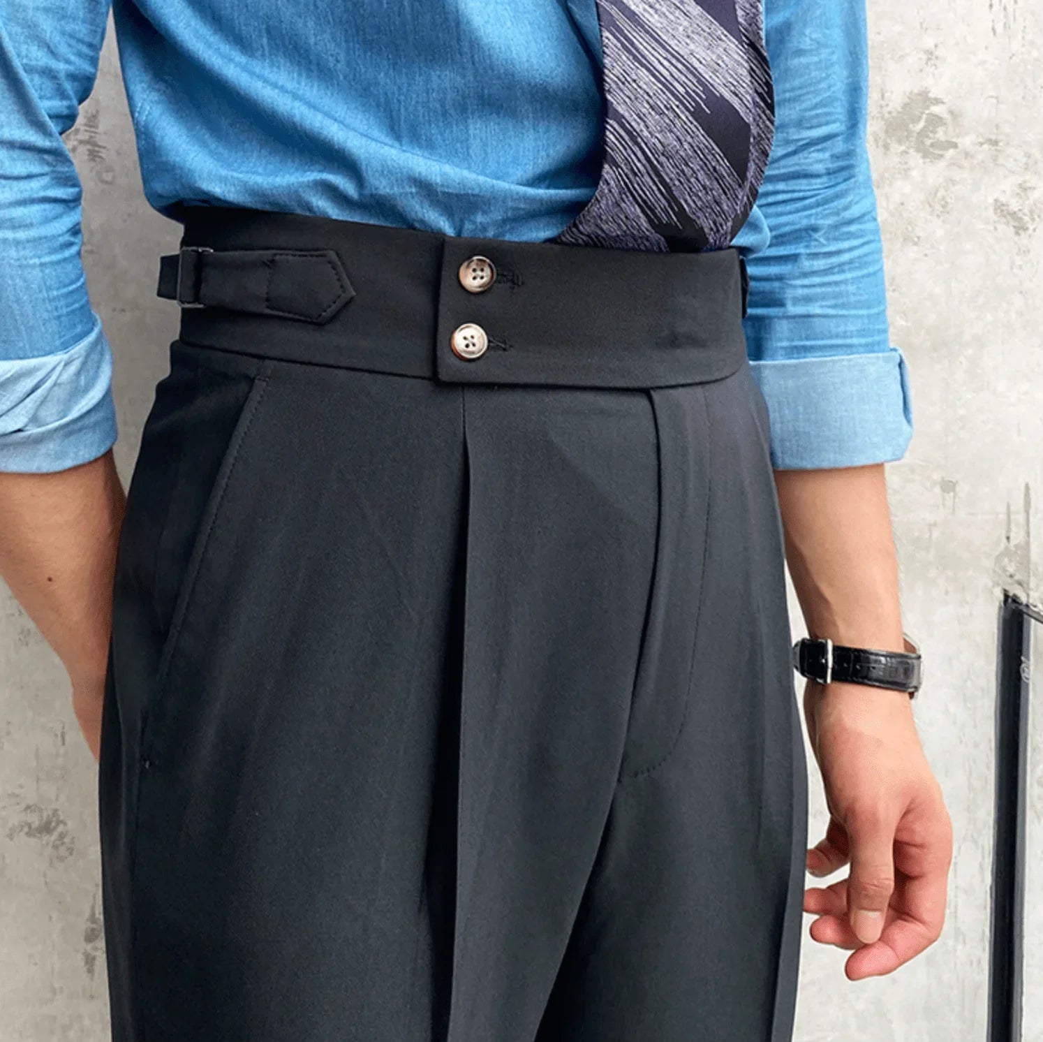 Edward | Elegant High-Waisted Trousers