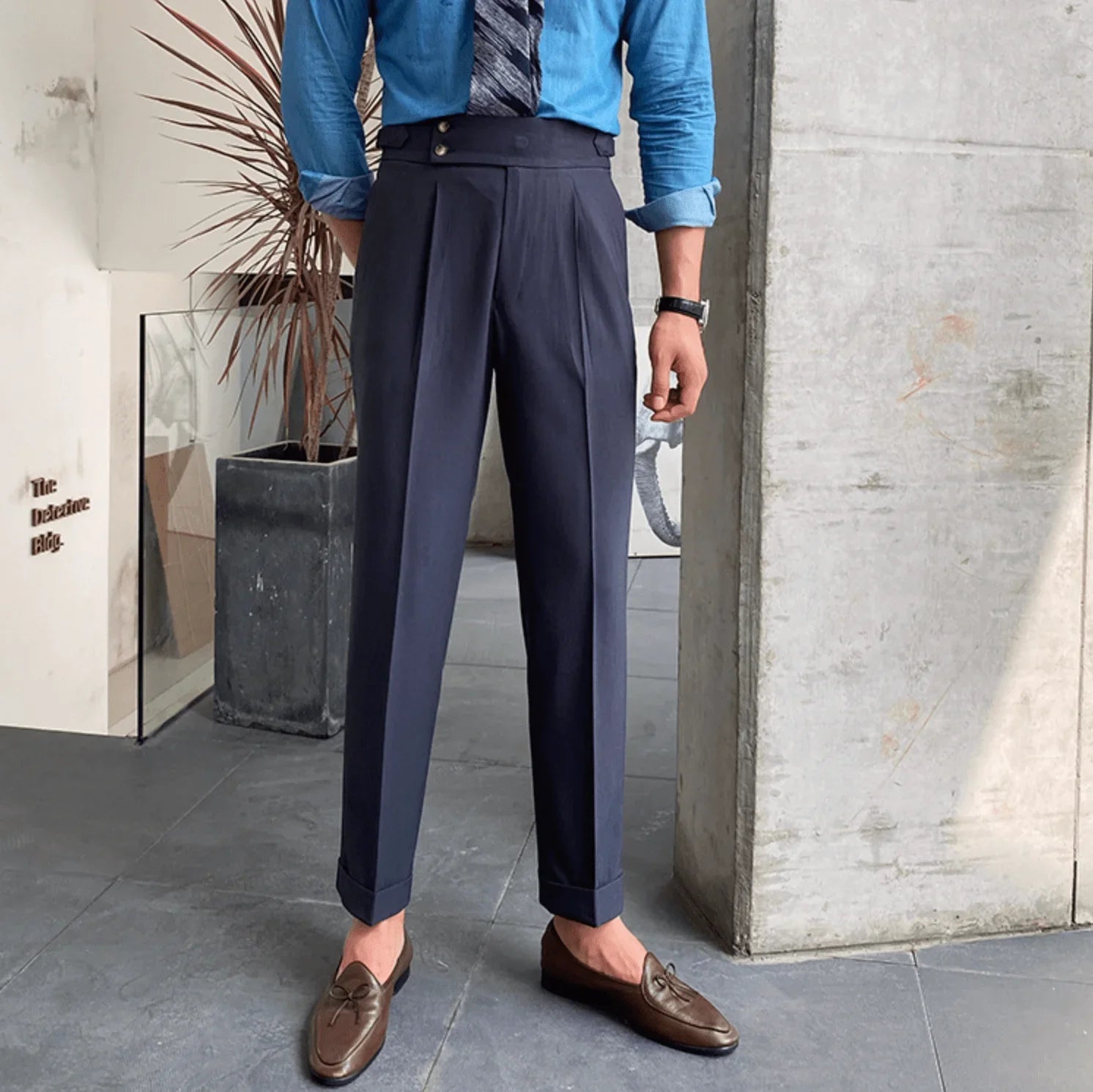 Edward | Elegant High-Waisted Trousers