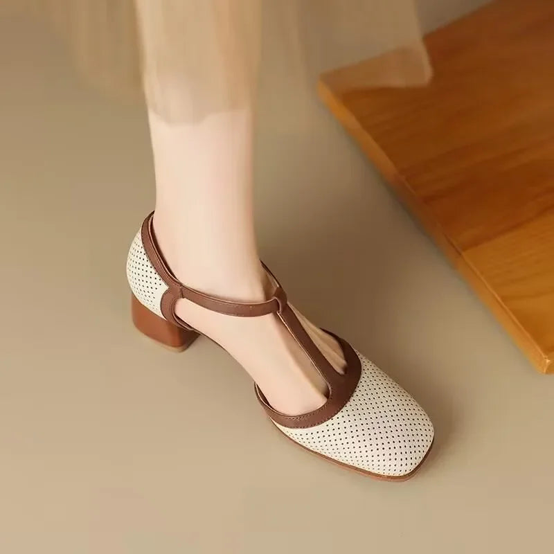 Genira | Women's Mid-Heel T-Bar Shoes