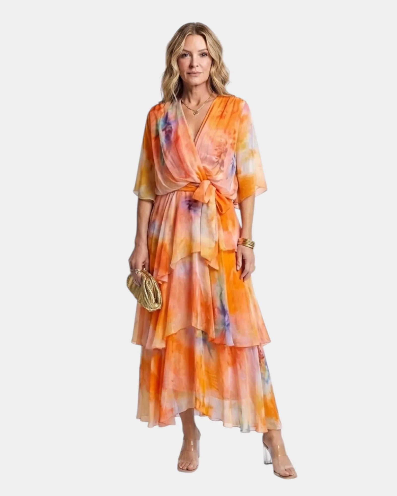 Gilda | Dress with tie belt