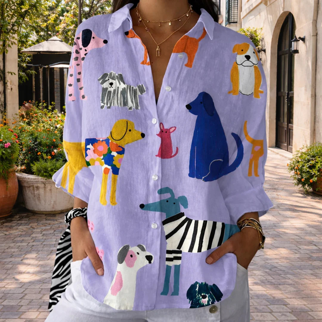 Florence | Playful Dogs Blouse