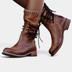 Prélia | Bottes mi-mollet à lacets