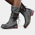 Prélia | Bottes mi-mollet à lacets