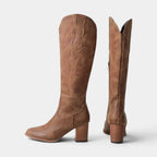 Valysia | Bottes de cowboy marron