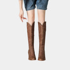 Valysia | Bottes de cowboy marron