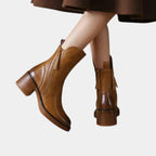 Brélyne | Bottines à zip pour femmes avec talon bloc