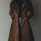 Sienna | Elegant Suede Trench Coat