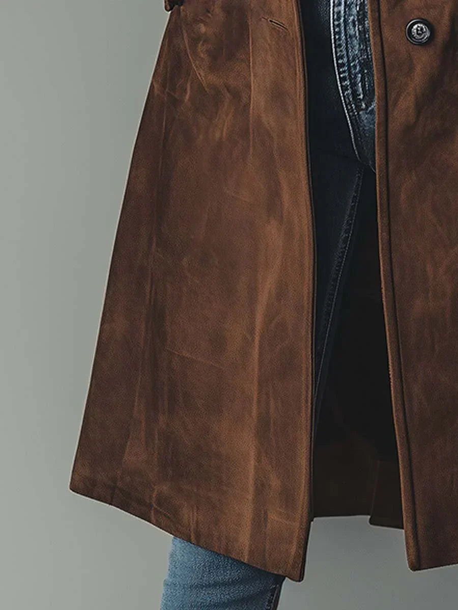 Sienna | Elegant Suede Trench Coat