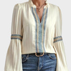 Lola | Vintage V-Neck Blouse