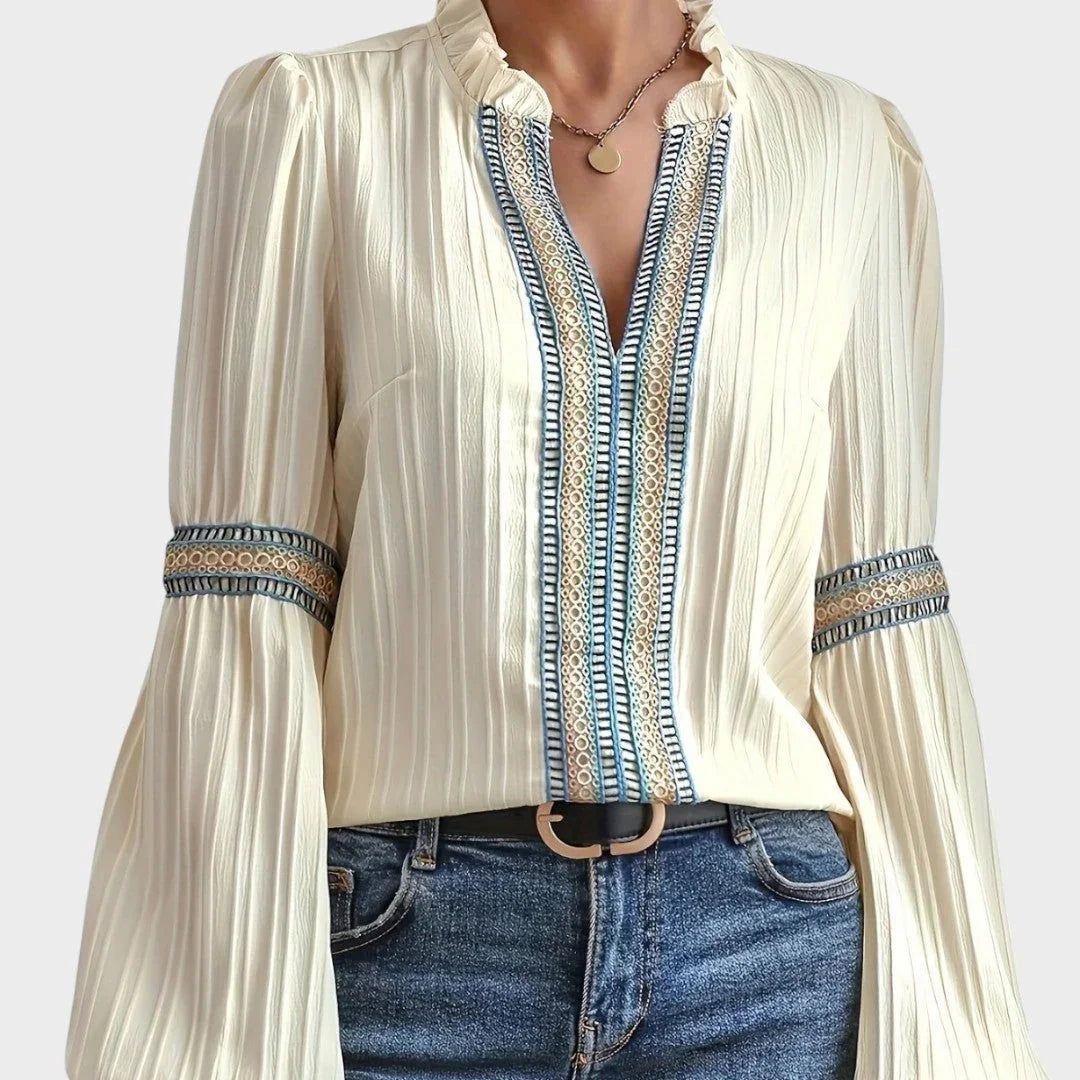 Lola | Vintage V-Neck Blouse