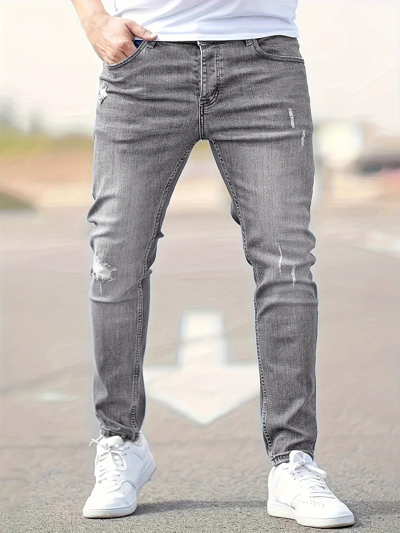 Alex | Trendy Ripped Slim Jeans