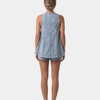 Erell | Denim shorts and blouse set
