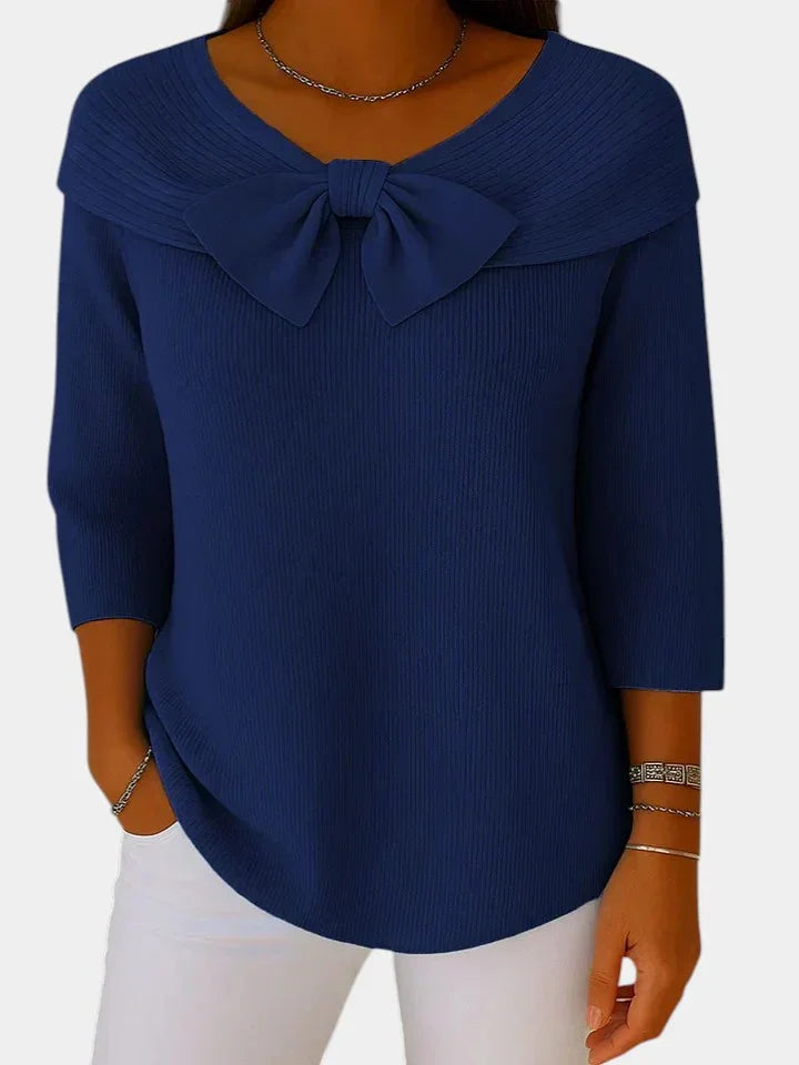 Lúa | Warm and feminine jumper with a bow