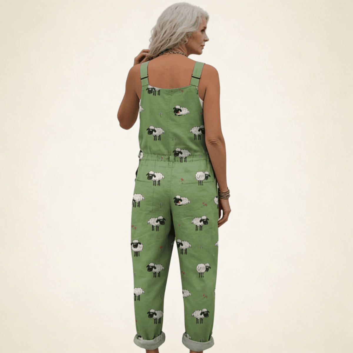 Camille | Bright Soft Green Bohemian Jumpsuit - Eleanor York