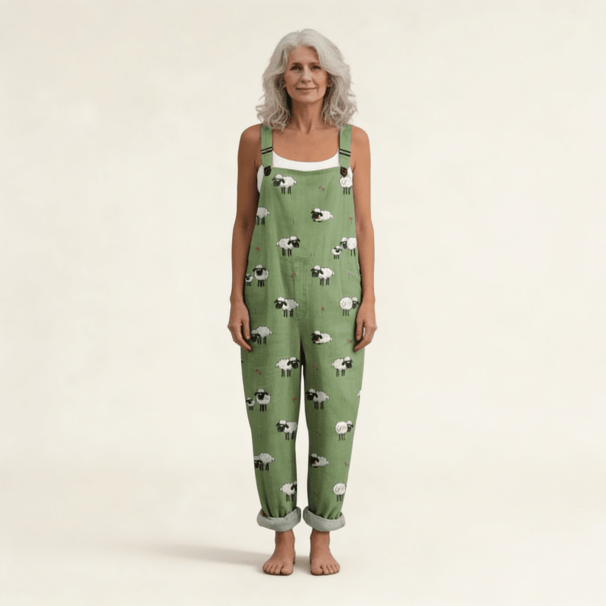 Camille | Bright Soft Green Bohemian Jumpsuit - Eleanor York