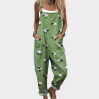 Camille | Bright Soft Green Bohemian Jumpsuit - Eleanor York