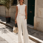 Aymone | Modern design trouser suit and blouse set