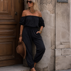 Brunissonne | Sleeveless Off-the-Shoulder Jumpsuit