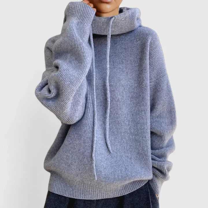 Marie | Cosy Jumper with High Neck and Hood
