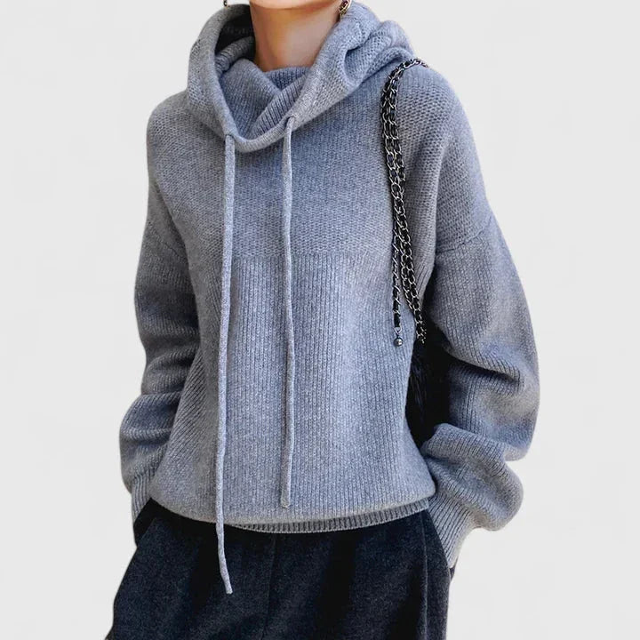 Marie | Cosy Jumper with High Neck and Hood