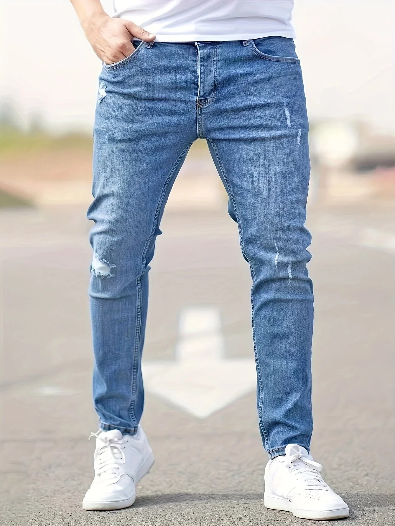 Alex | Trendy Ripped Slim Jeans