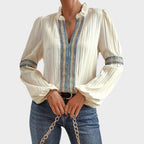 Lola | Vintage V-Neck Blouse