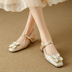 Genine | Women's Block-Heel Slingback Court Shoes