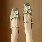 Genine | Women's Block-Heel Slingback Court Shoes