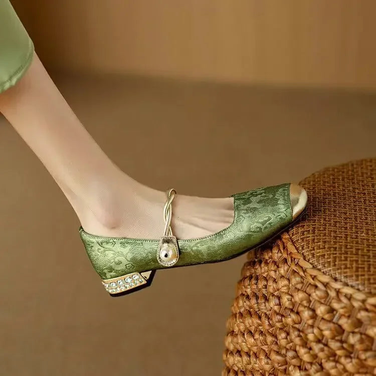 Mestelle | Elegant Women's Mary Jane Shoes with Shimmering Details