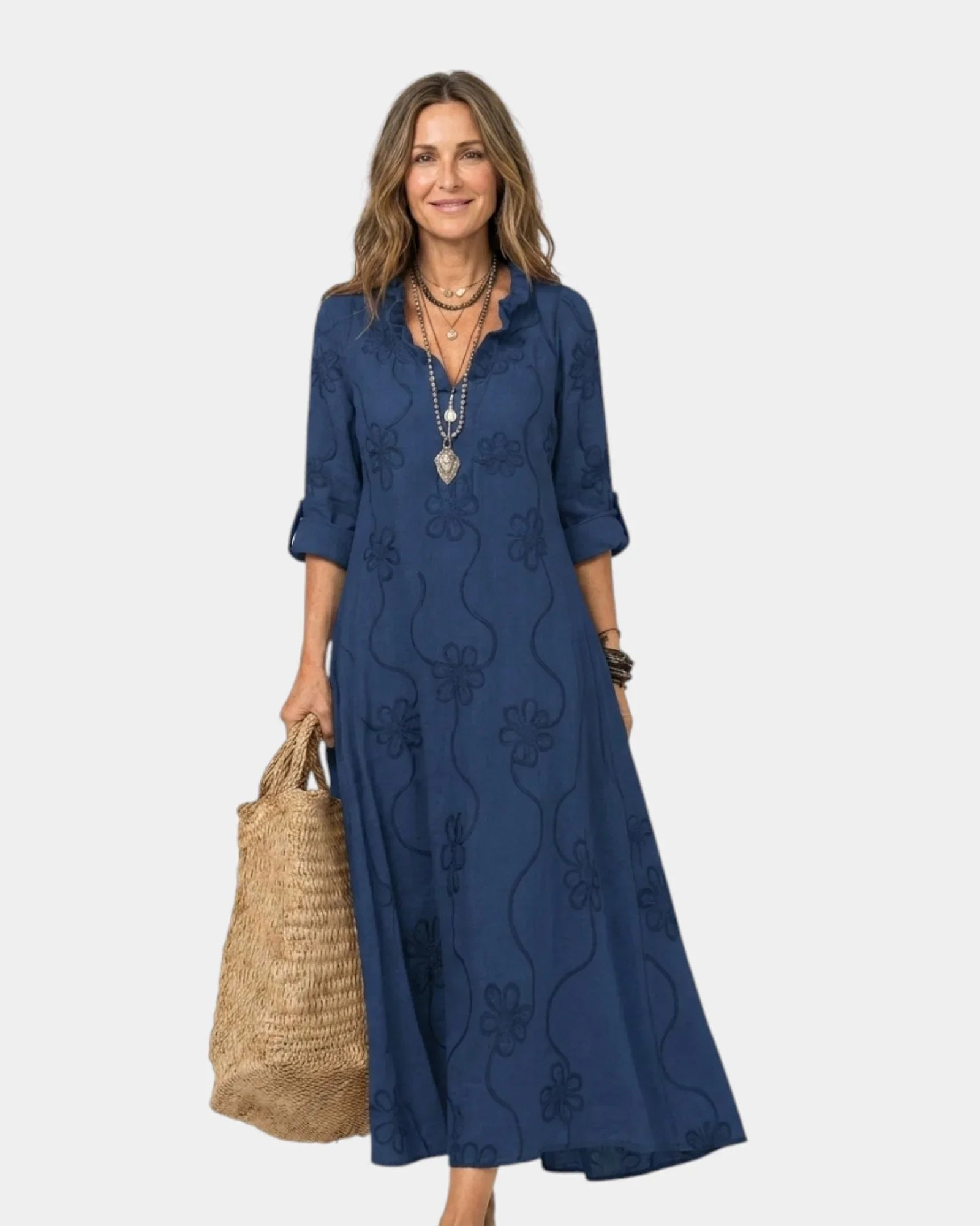 Savina | Maxi dress with embroidery