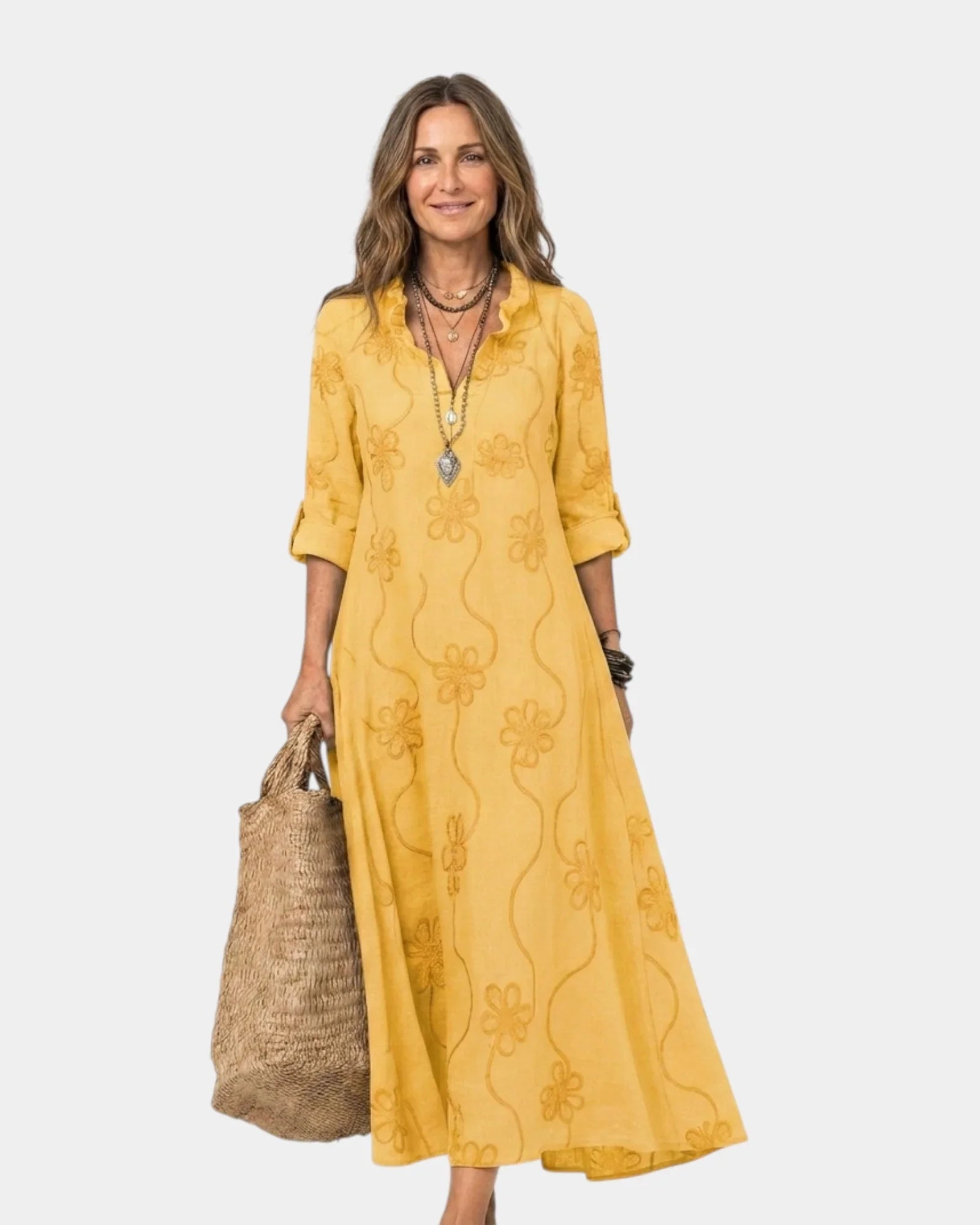 Savina | Maxi dress with embroidery