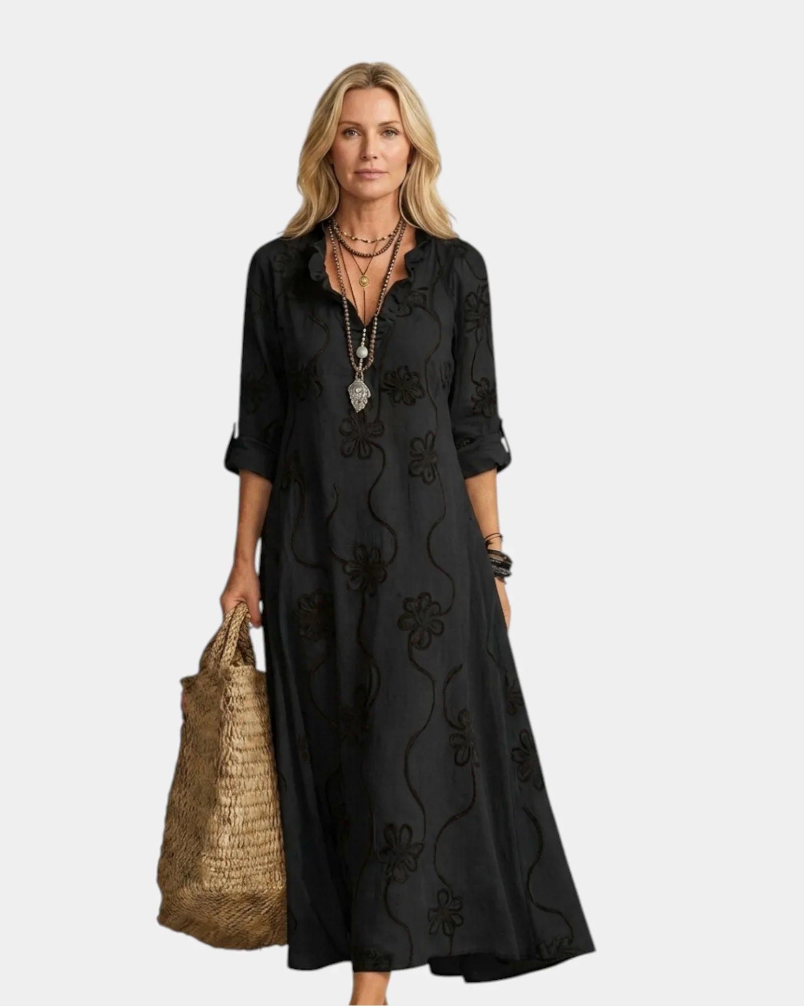 Savina | Maxi dress with embroidery