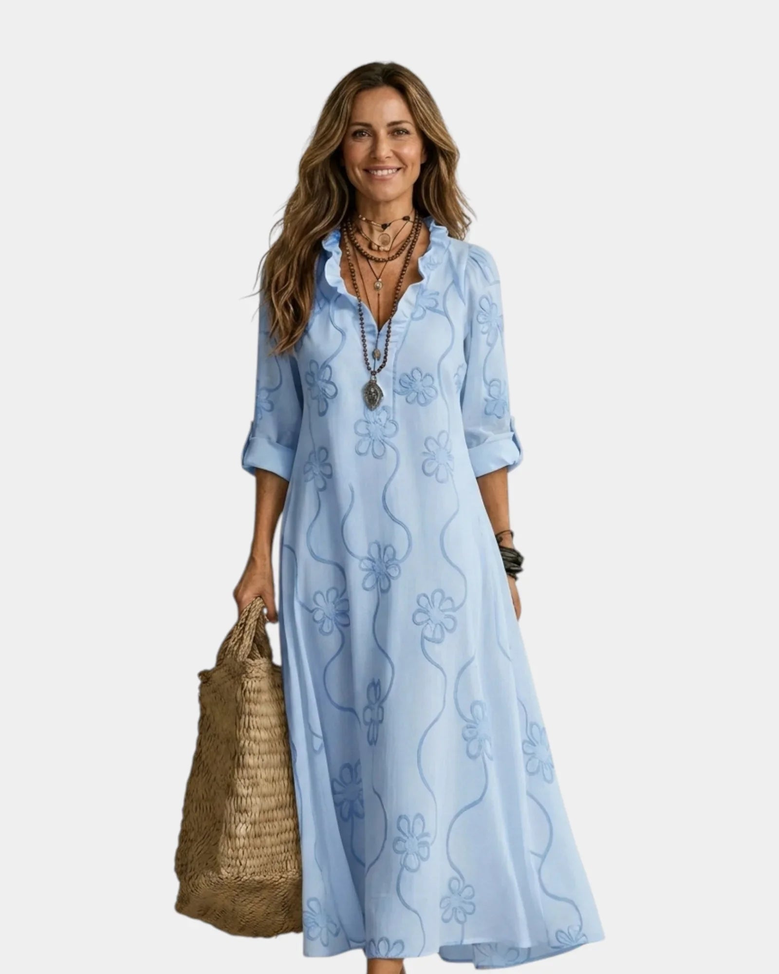 Savina | Maxi dress with embroidery