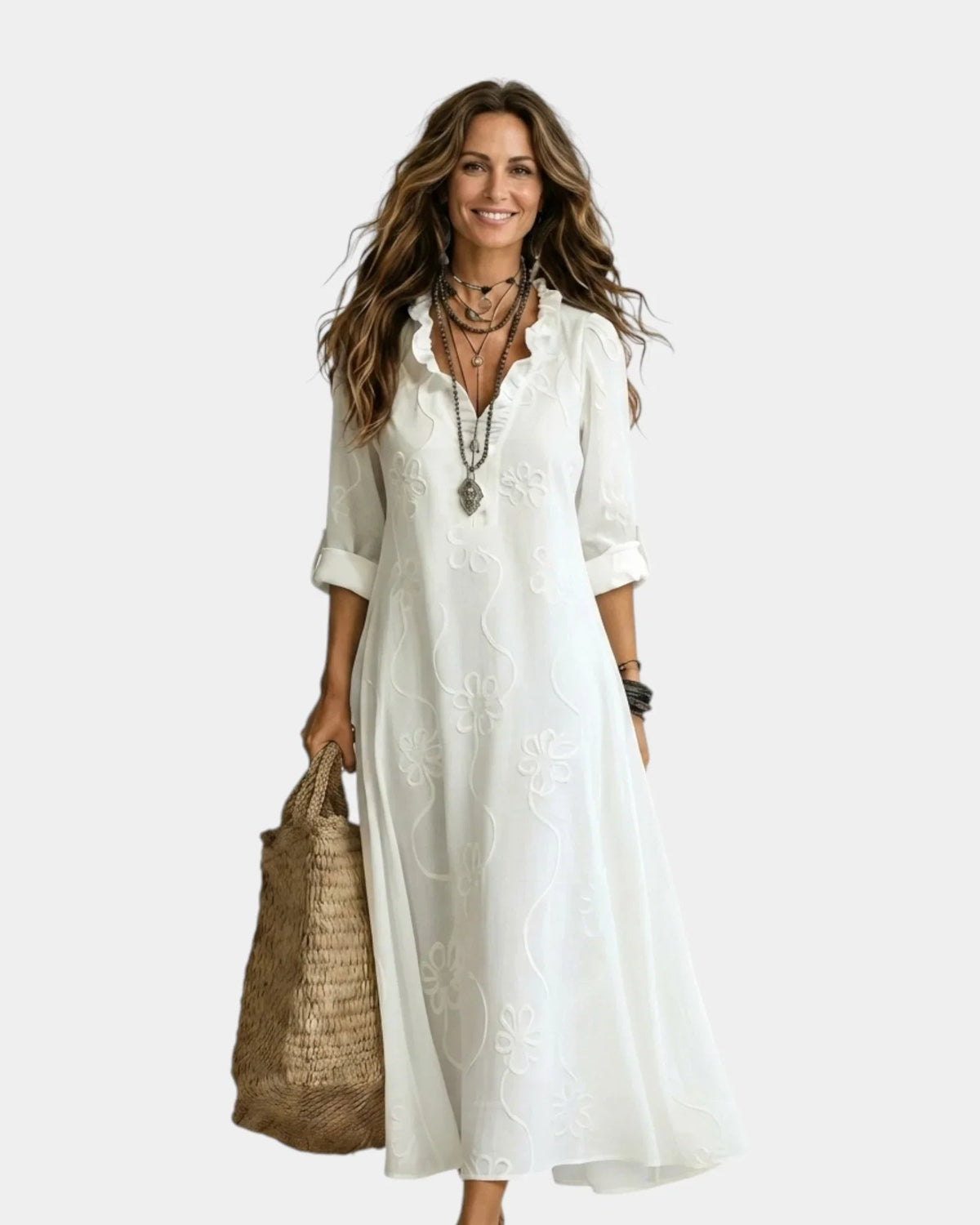 Savina | Maxi dress with embroidery
