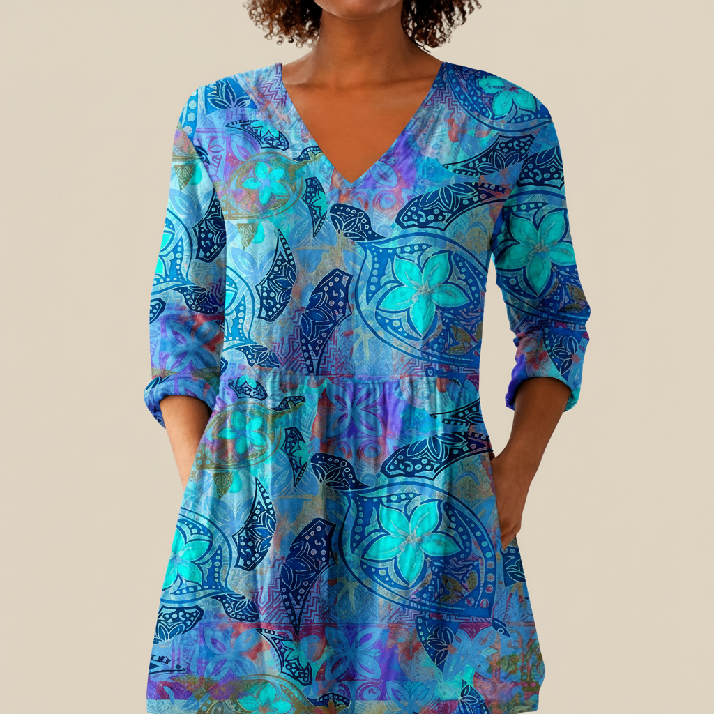Riley | Long Printed Blouse