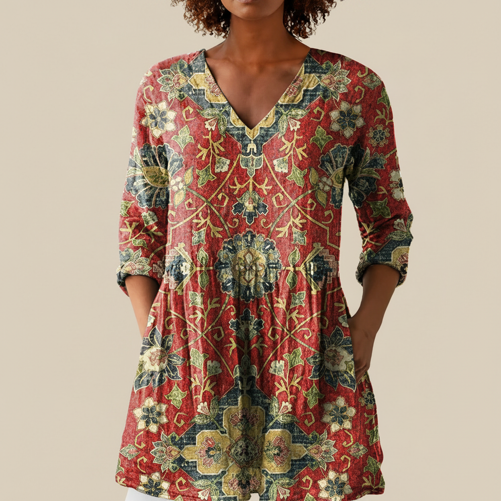 Wren | Long Printed Blouse