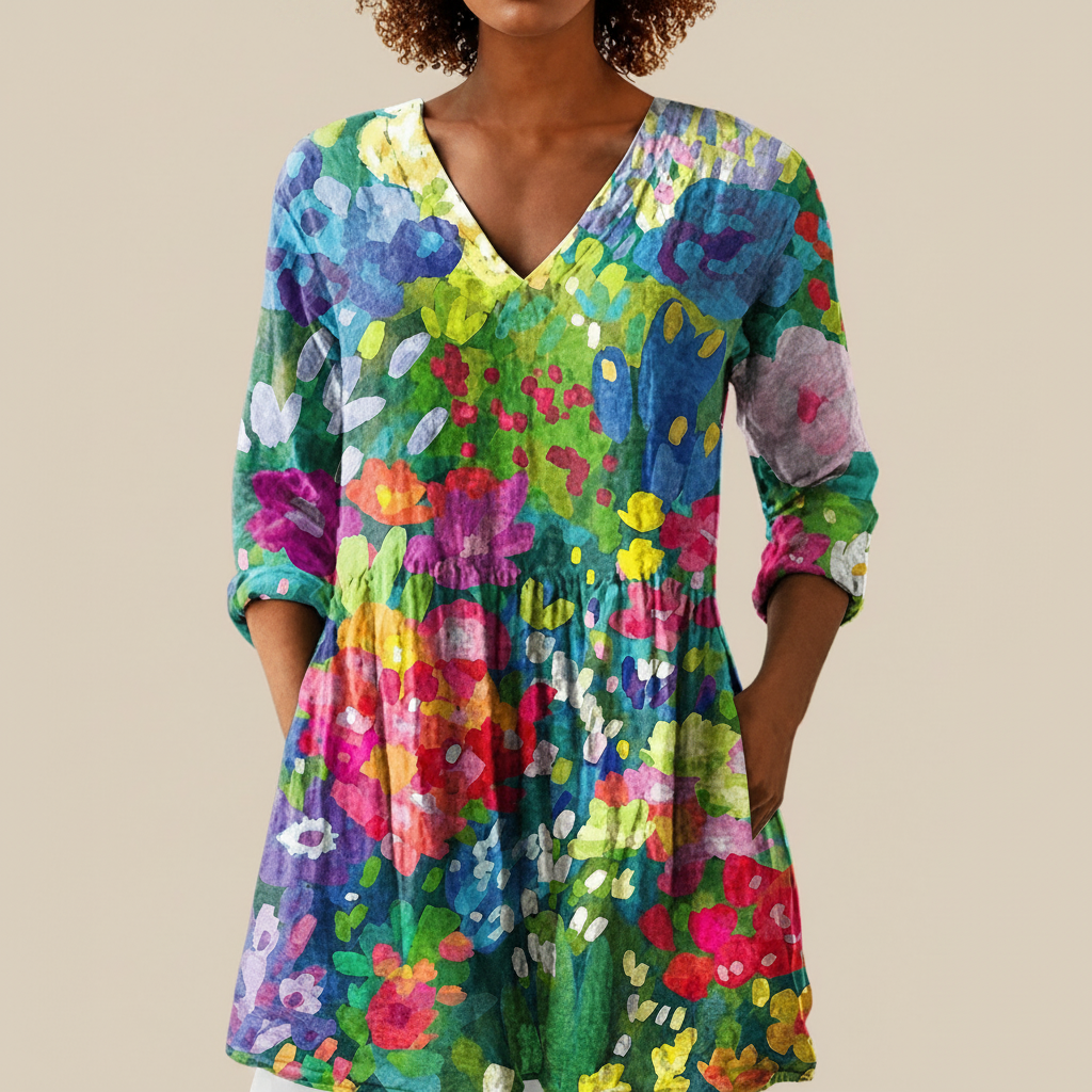 Eden | Long Printed Blouse