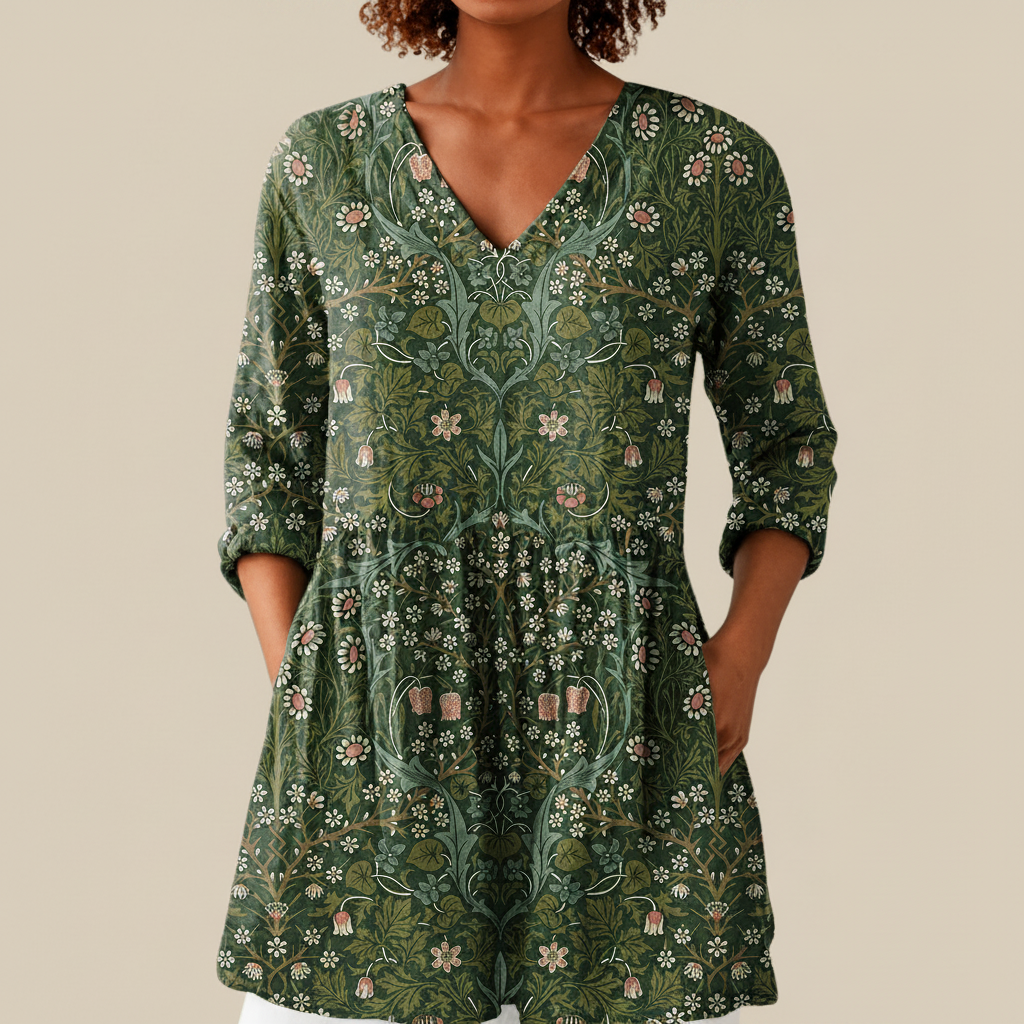 Skye | Long Printed Blouse