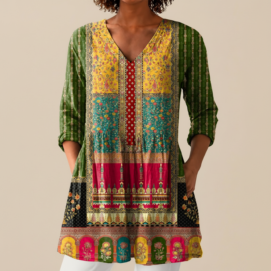 Nyla | Long Printed Blouse